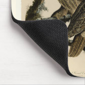 角素晴らしのフクロウ(by John James Audubon) マウスパッド (コーナー)