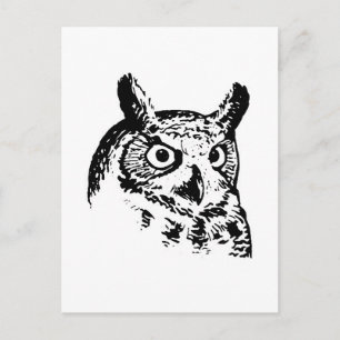 角素晴らしフクロウのロゴ ポストカード