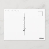 角素晴らしフクロウクローズアップ葉書 ポストカード (裏面)