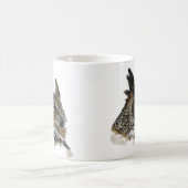 角素晴らしフクロウスケッチ コーヒーマグカップ (中央)