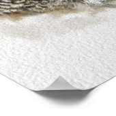 角素晴らしフクロウスケッチ ポスター (角)