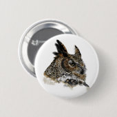 角素晴らしフクロウスケッチ 缶バッジ (正面&裏面)