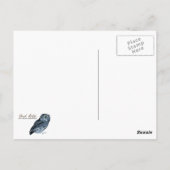 角素晴らしフクロウ写真 ポストカード (裏面)