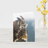 角素晴らしフクロウ札 カード (黄色い花)