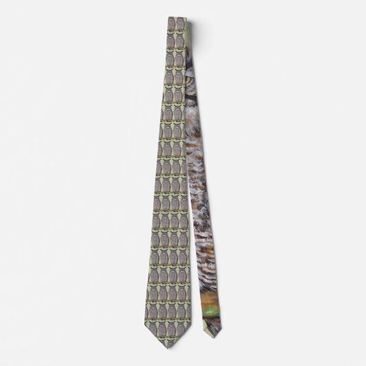 角素晴らしフクロウ絵画ズ ネクタイ (正面)