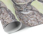 角素晴らしフクロウ絵画ズ ラッピングペーパー (ロールコーナー)