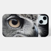 角素晴らしフクロウ顔クローズアップ Case-Mate iPhoneケース (裏面 (横))