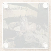 角素晴らしフクロウ ガラスコースター (裏面)