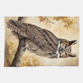 角素晴らしフクロウ キッチンタオル (横)