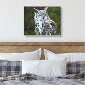 角素晴らしフクロウ キャンバスプリント (インサイチュ (寝室))