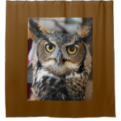 角素晴らしフクロウ シャワーカーテン (正面)