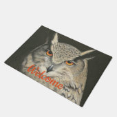 角素晴らしフクロウ ドアマット (アングル)