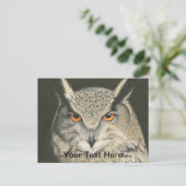 角素晴らしフクロウ ポストカード (スタンド正面)