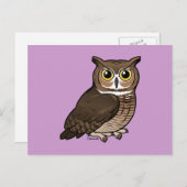 角素晴らしフクロウ ポストカード (正面/裏面)