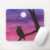 角素晴らしフクロウ マウスパッド (マウス)