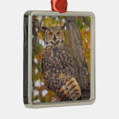 角素晴らしフクロウ メタルオーナメント (右)