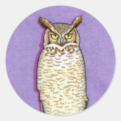 角素晴らしフクロウ ラウンドシール (正面)