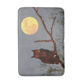 角素晴らしフクロウ |満月 バスマット (正面縦)