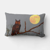 角素晴らしフクロウ |満月 ランバークッション (裏面)