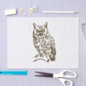 角素晴らしフクロウ 薄葉紙 (クラフト)