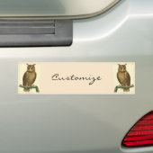 角素晴らし型フクロウThunder_Cove バンパーステッカー (車上)