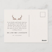 角素朴と水色のフローラキャノピー結婚 ポストカード (裏面)