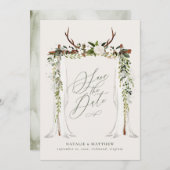 角素朴と葉のキャノピ結婚ー セーブザデート (正面/裏面)