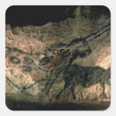 角絵画のある動物の岩の紀元前17000年（洞窟） スクエアシール (正面)