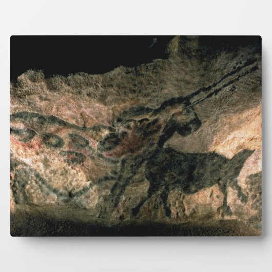 角絵画のある動物の岩の紀元前17000年（洞窟） フォトプラーク (正面)