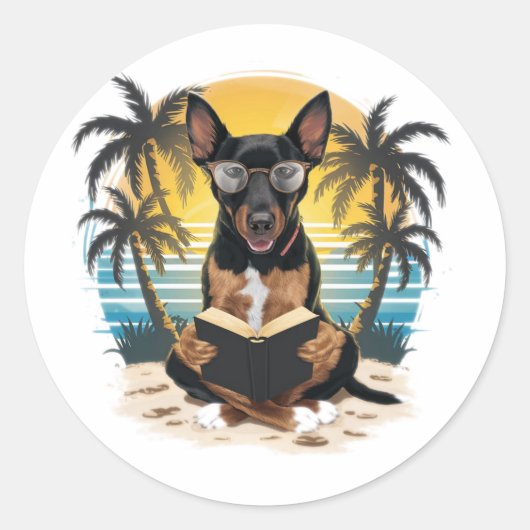 角縁の眼鏡をかけているドイツの引っ張り犬 ラウンドシール (正面)