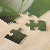 角花が咲き乱れたかわいい白い愛牛 ジグソーパズル (側面)