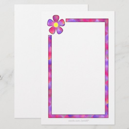 角花文房具 便箋 (正面/裏面)