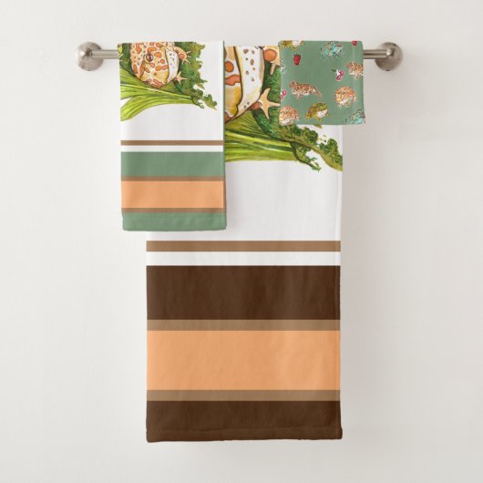 角華美付きフログスタオル バスタオルセット (インサイチュ)