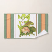 角華美付きフログスタオル バスタオルセット (ハンドタオル)