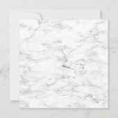 角銅幾何大理石ピンク結婚フローラ 招待状 (裏面)