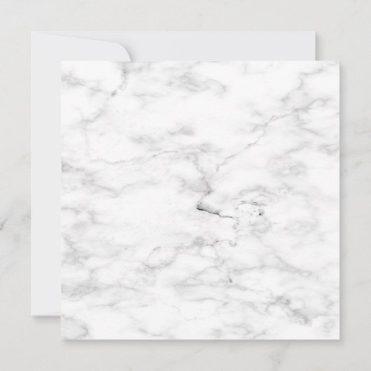 角銅幾何大理石ピンク結婚フローラ 招待状 (裏面)