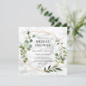 角銅幾何大理石ユーカリのシャワー 招待状 (スタンド正面)