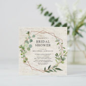 角銅素朴幾何学的ユーカリのシャワー 招待状 (スタンド正面)