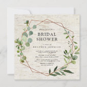 角銅素朴幾何学的ユーカリのシャワー 招待状 (正面)