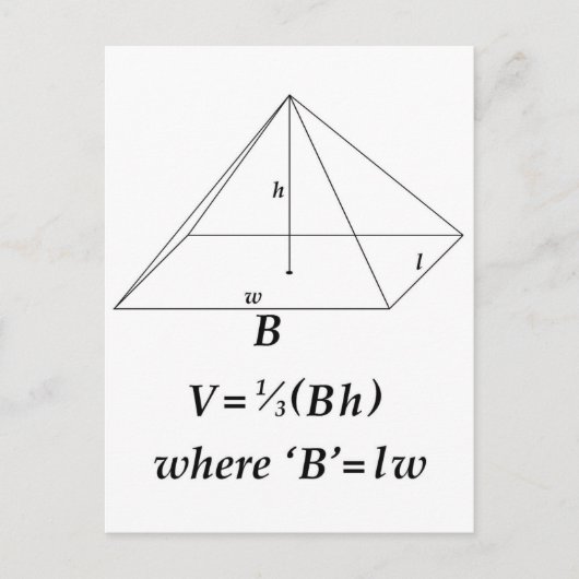 角錐の体積 ポストカード (正面)