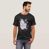 角飾り付き可愛い牛牛 Tシャツ (正面フル)
