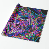 角、ネオン ラッピングペーパー (アンロールド)