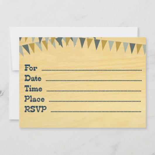 角-マーチングバンドの誕生日の招待--を鳴らして下さい 招待状 (裏面)