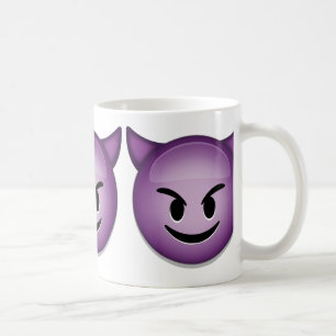 角Emojiが付いている微笑の顔 コーヒーマグカップ