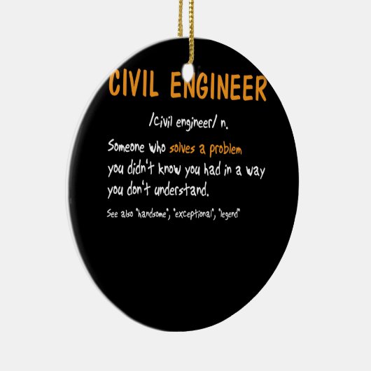 解おもしろい決する土木技師の定義 セラミックオーナメント (右)