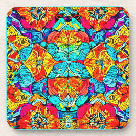 解カラフル放パターン:クリエイティブデザイン コースター