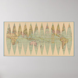 解体された地球儀(1887) ポスター