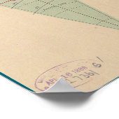 解体された地球儀(1887) ポスター (角)