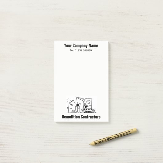 解体サービスの漫画のメモ ポストイット (デスク上)