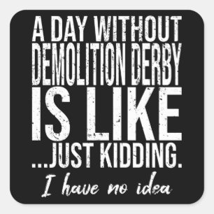 解体ダービーおもしろいギフトアイディア スクエアシール